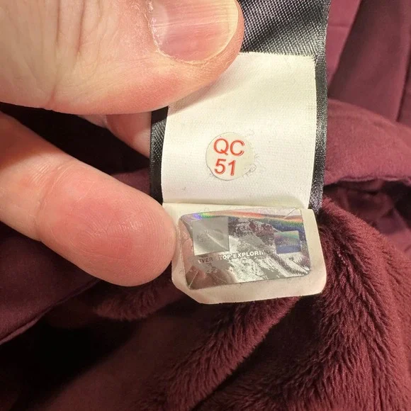 The North Face TNF Shelbe Raschel Fleece Jacket Womens Small Burgundy WindWall - Picture 9 of 12